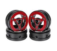 Rc Car Spares For Capra For TRX4 For SCX10 For PRO For VS4 For Gspeed For V4 For Comp For Builds For LCG 1.9 Inch Beadlock Wheels Rims For 1/10 RC Crawler DIY(Red,D)