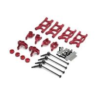 Rc Car Spares For WLtoys For 144001 124017 124016 124018 124019 1/14 8pcs RC Car Upgrade Spare Parts For Swing Arm Steering Cup CVD RC Car Upgrade Parts(Red)