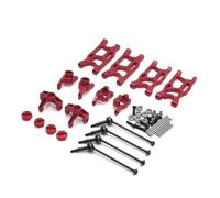 Rc Car Steering Cup For LC For WLtoys 144001 124017-16-18-19 1/14 8pcs For Swing Arm Steering Cup CVD Set RC Car For Racing Parts And Accessories And Replacements(Red)