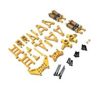 Rc Car Steering Cup For MJX For Hyper Go 14301 14302 1/14 Metal For Swing Arm Front Supension Arms Steering Cup Assembly Block Upgrade Set Rc Car Parts Replacement(Yellow)