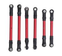 RC Car Steering Tie Rods Aluminium Alloy Set for Slash Hoss Rustler Stampede (Red)