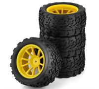 RC Car Tire For Traxxas For Arrma For Redcat For Tamiya 1/10 RC 118MM For Monster Truck For Buggy Tire Tyre Wheel Foam Insert 12mm Hex