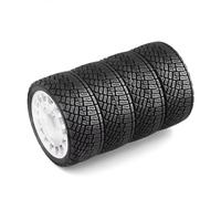 RC Car Tires Compatible With Tamiya For TT01 For TT02 XV01 TA06 PTG2 For HPI For KYOSHO WR8 For HSP 1/10 RC Car Upgrades Parts Tyre Plastic Wheel RC Car Tires(White)