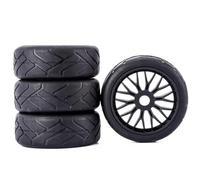 RC Car Tires Rims For 1/8 4PCS Hot Melt Tires Wheels 17mm Adapter RC Remote Control Off-road Model Car Buggy Flat Racing Parts Upgrade Accessories(B)