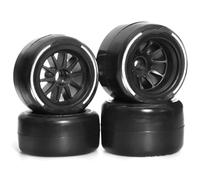 RC Car Tires Rims For Tamiya F1 1/10 4pcs 60mm For Racing Tire With 14mm Wheel Hex RC Car Upgrade Accessories Replacement Parts