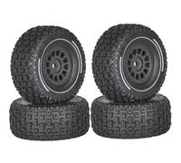 RC Car Tires Rims Set For Arrma For Mojave For Grom 4x4 For Smart 1/14 RC Wheel Set For Desert Truck Off-Road For Buggy Car Upgrade Accessories Replacement Parts(Black)