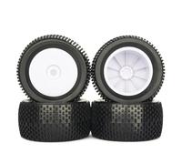 RC Car Tires Rims Set For Arrma For Talion For Kraton 1/8 Off-road Tires 137x68mm Adapter 17mm 4PCS RC Car Speed Truck Accessories(White)