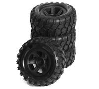 RC Car Tires Rims Set For Axial For SCX10 90046 For Traxxas For TRX4 D90 D110 For MST 1/10 4pcs 90mm 1.9" Plastic Wheel Rim Rubber Tire Set RC Crawler Car Parts