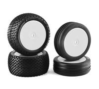 RC Car Tires Rims Set For Bandit For Tekno EB410 For Tamiya DT02 1/10 82 87mm 2WD RC Off-Road For Buggy Car Rubber Tire Wheel Upgrade Accessories(A)