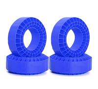 RC Car Tires Rims Set For TRX4 For SCX10 III CJ-7 For Capra BRX01 TF2 GEN8 1/10 4pcs 1.9'' Tires Soft Silica Gel Anti Foams Insert 105x42mm RC Crawler Car Parts(Blue)