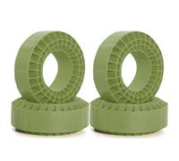 RC Car Tires Rims Set For TRX4 For SCX10 III CJ-7 For Capra BRX01 TF2 GEN8 1/10 4pcs 1.9'' Tires Soft Silica Gel Anti Foams Insert 105x42mm RC Crawler Car Parts(Green)