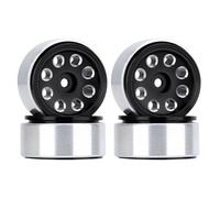 RC Car Tires Wheels Tyres Compatible With Axial For SCX24 90081 AXI00002 For Deadbolt B-17 Betty 4PCS 1.0" CNC Metal Beadlock Wheel Rims For 1/24 RC Crawler Car(Color2)