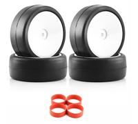 RC Car Tires Wheels Tyres Compatible With Tamiya For TT01 TT02 XV01 PTG-2 For HPI For HSP 4Pcs High Grip Hot Melt Tyre Wheel 65 * 26mm Tire For 1/10 RC For Racing Car(Color1)