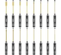 RC Car Tool Kit - 16pcs Screwdriver Set Includes Flat, Phillips, Hex, Titanium Steel Tools with Storage Bag for RC Car, Drone, Helicopter Models