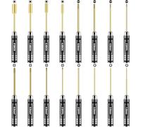 RC Car Tool Kit - 16pcs Screwdriver Set Includes Flat, Phillips, Hex, Titanium Steel Tools with Storage Bag for RC Car, Drone, Helicopter, Models