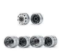 RC Car Toys Components For Tamiya 1/14 6PCS Metal Front And Rear Wheel Hub Rim Set 6x6 Truck RC Trailer Tractor Car Upgrade Parts(R-1)