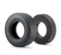 RC Car Toys Components For Tamiya 1/14 Rubber Wheel Tires Rim Hubs Tyre 83x28mm RC Crawler Tractor Trailer Cargo Tow Drag Truck Parts(2PCS)