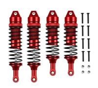 RC Car Toys Components For Traxxas For Slash 4X4 For VXL 2WD For Rustler For Stampede For Hoss 1/10 Metal Front Rear Shock Absorber RC Car Upgrade Parts(Red)