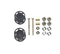 RC Car Toys For Tamiya For Mini 13-12mm Colored Double Guide Rollers 4WD Car-2Pcs Lightweight Aluminum Spare Parts With Bearings Nuts Screws(Black)