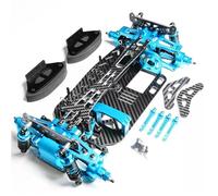 RC Car Toys For Tamiya For TT01 1/10 Aluminum Carbon Frame Chassis Upgrade Component RC Car Modification And Repair Parts(Blue)