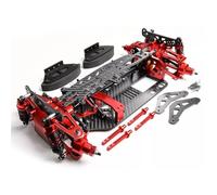 RC Car Toys For Tamiya For TT01 1/10 Aluminum Carbon Frame Chassis Upgrade Component RC Car Modification And Repair Parts(Red)