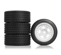 RC Car Toys For Tamiya M03 M04 M05 MB01 MF01 XM01 SW01 T301 For MJX 1/14 4pcs 60mm Plastic Wheel Rubber Tire Tyre RC Car