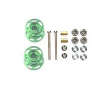 RC Car Toys Parts For Tamiya For Mini 13-12mm Colored Double Guide Rollers 4WD Car-2Pcs Lightweight Aluminum Spare Parts With Bearings Nuts Screws(Green)
