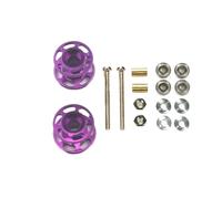 RC Car Toys Parts For Tamiya For Mini 13-12mm Colored Double Guide Rollers 4WD Car-2Pcs Lightweight Aluminum Spare Parts With Bearings Nuts Screws(PURPLE)