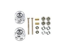 RC Car Toys Parts For Tamiya For Mini 13-12mm Colored Double Guide Rollers 4WD Car-2Pcs Lightweight Aluminum Spare Parts With Bearings Nuts Screws(Silver)