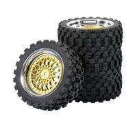 RC Car Toys Parts For Tamiya For TT01 For TT02 For Kyosho For Sakura D3 For Traxxas 4Tec 2.0 1/10 1/12 1/14 On Road Tires Wheel 12mm Hex Plastics Rims(3MM Brass)