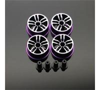 RC Car Toys Parts For Tamiya Middle Diameter 20.5mm Lightweight Colored Wheel Aluminum Disc Wheels RC For MINI 4WD Car Parts(PURPLE)