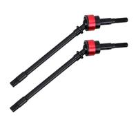 RC Car Transmission Shaft Compatible With Axial For SCX10 1/10 RC Track Car Upgrade Parts Accessories Front Rear Axle CVD Hard Steel Drive Shaft Dog Bone(Red front)