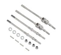 RC Car Transmission Shaft Compatible With Wrangler For Axial For SCX10-II 90046 90047 1/10 RC Cars Upgrade Parts CVD Drive Shaft Dogbone Heavy Duty Axle Front And Rear AR44(Silver,1 set)