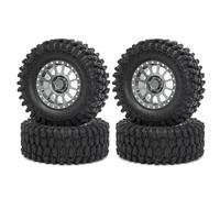 RC Car Tyre Compatible With Axial For SCX10 For Wraith For Capra 4Pcs 2.6 Inch Metal Beadlock Wheel Rim 135Mm Rubber Tire Tyre For 1/10 RC Car