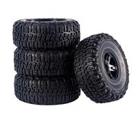 Rc Car Tyre Compatible With REMO 1/10 RC Remote Control Off-Road Model Car Short Distance Truck Tires Wheels 118mm X 46mm Adapter 12mm(Black)