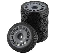 RC Car Tyre For Tamiya For TT01 For TT02 XV01 TA06 PTG2 For HPI For KYOSHO WR8 For HSP 1/10 RC For Racing Car Tire For Rally On Road Tyre Plastic Wheel(Gray)