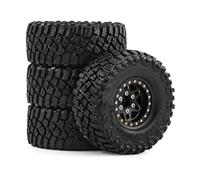 RC Car Tyre For TRX4M For SCX24 For FCX24 1/18 1/24 1.0 Inch Brass Wheels And Tires 4Pcs Scale Crawler Upgrade Heavy Weight Performance Parts