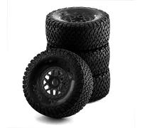 RC Car Tyre Hub Wheels Compatible With ARRMA For Mojave For FS Off-road Buggy RC Car 4Pcs 138mm 1/7 Desert Short Course Truck Tire 17mm Wheel Hex(Black)