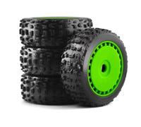 RC Car Tyre Hub Wheels Compatible With ARRMA For Trxs For Redcat For Team For Losi For Kyosho For VRX 1:8 RC Car Off-Road 116mm For Buggy Tires Wheel 17mm Hex(Green,A)