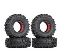 RC Car Tyre Hub Wheels Compatible With Axial For SCX10 90046 TRX4 D90 Redcat Gen8 4PCS 1.9" Rubber Wheel Tires With Dual Stage TPE Foam For RC Crawler Car(Color2)