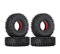 RC Car Tyre Hub Wheels Compatible With Axial For SCX10 90046 TRX4 D90 Redcat Gen8 4PCS 1.9" Rubber Wheel Tires With Dual Stage TPE Foam For RC Crawler Car(Color3)