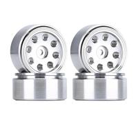 RC Car Tyre Hub Wheels Compatible With Axial For SCX24 90081 AXI00002 For Deadbolt B-17 Betty 4PCS 1.0" CNC Metal Beadlock Wheel Rims For 1/24 RC Crawler Car(Color4)