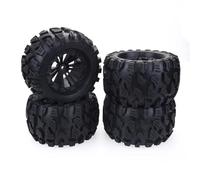 RC Car Tyre Hub Wheels Compatible With Axial For Traxxas For Tamiya For Kyosho 4PCS 125MM 1/10 Truck Tire Rubber Rocks Tyres 12mm Wheel Hex For RC Crawler