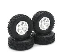RC Car Tyre Hub Wheels Compatible With Axial SCX24 For Traxxas TRX4M FMS 4Pcs 55Mm 1.0 Metal Beadlock Wheel Rubber Tire Set 1/18 1/24 RC Car Upgrade Parts