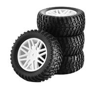 RC Car Tyre Hub Wheels Compatible With HSP 94166 94107 94106 1/10 RC Cars Upgrade Part Accessory 4PCS Off-Road Car Plastic Tires Tyre And Wheels