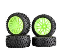 RC Car Tyre Hub Wheels Compatible With HSP For HP 1/10 RC For Buggy Tires Mount Upgrade Remote Control Car Accessory For RC Off Road Car 12mm Hex Hub(Green)