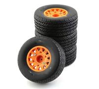 RC Car Tyre Hub Wheels Compatible With HSP For Sonic 94102 GT LC For RACING PTG-2 For Tamiya 1/8 1/10 Scale RC On Road Car RC For Model Car Rubber Tires & Wheel(Orange,A)