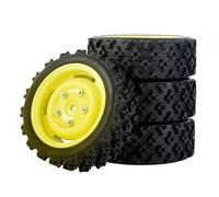 RC Car Tyre Hub Wheels Compatible With Tamiya For XV01 For XV02 For TA06 For TT01 For TT02 1/10 RC For Racing Car Wheels For Rally Tyre & On Road Tires 12mm Hex(Yellow,A)