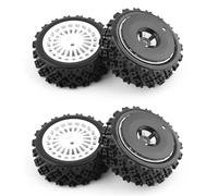 RC Car Tyre Hub Wheels Compatible With Tamiya XV01 TA06 For TT01 TT01E For TT02 For TT02B 1/10 RC For Racing Car Parts Accessories 72mm Rubber Tire Wheel Tyre(Black Disc)