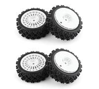 RC Car Tyre Hub Wheels Compatible With Tamiya XV01 TA06 For TT01 TT01E For TT02 For TT02B 1/10 RC For Racing Car Parts Accessories 72mm Rubber Tire Wheel Tyre(White Disc)